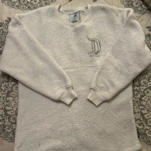 Disneyland white crew fleece